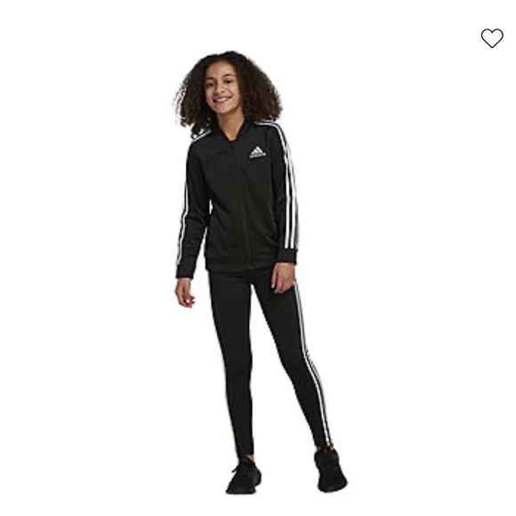 Adidas big girls lightweight track jacket - Picture 3 of 8